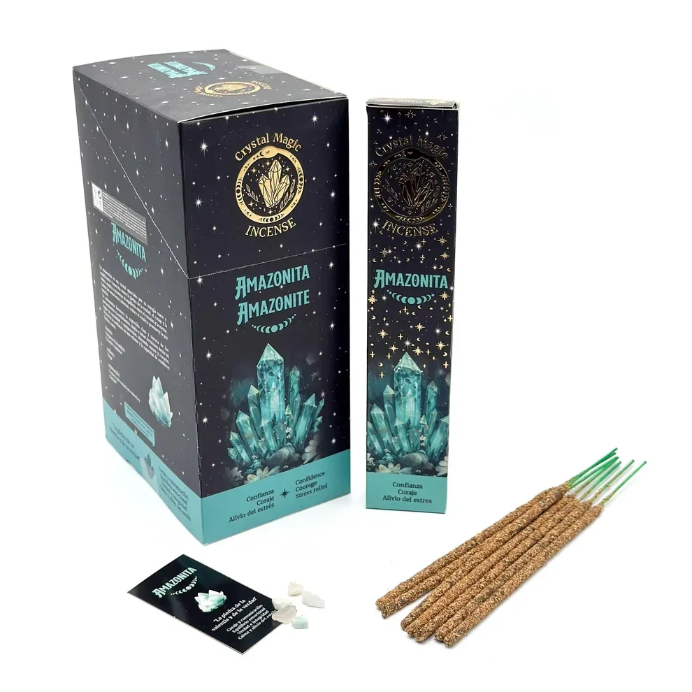 Magische Kristallen Wierook Amazoniet 15g – Kalmte, Communicatie & Hartopening (incl. Amazoniet Kristal)