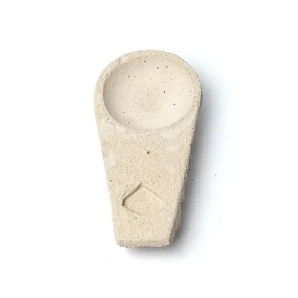 Sagrada Madre Wierookbrander Cement Pastelgeel Handgreep 9 cm Kom Ø 8 cm