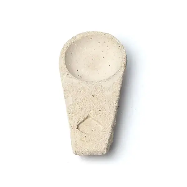 Sagrada Madre Wierookbrander Cement Pastelgeel Handgreep 9 cm Kom Ø 8 cm
