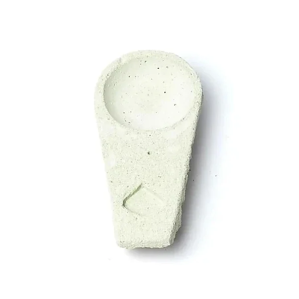 Sagrada Madre Wierookbrander Cement Pastelgroen Handgreep 9 cm Kom Ø 8 cm