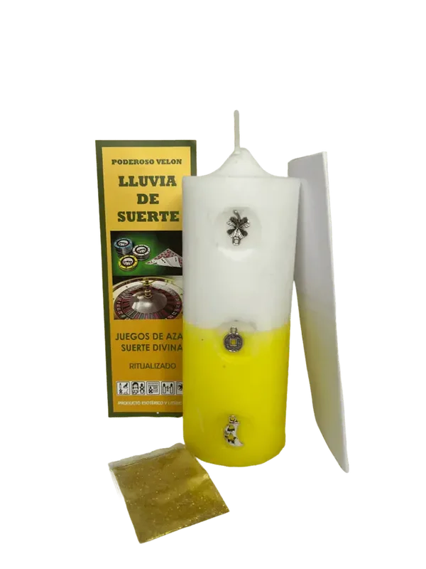 Velón Lluvia de Suerte – Rituele Kaars voor Geluk & Onverwachte Kansen