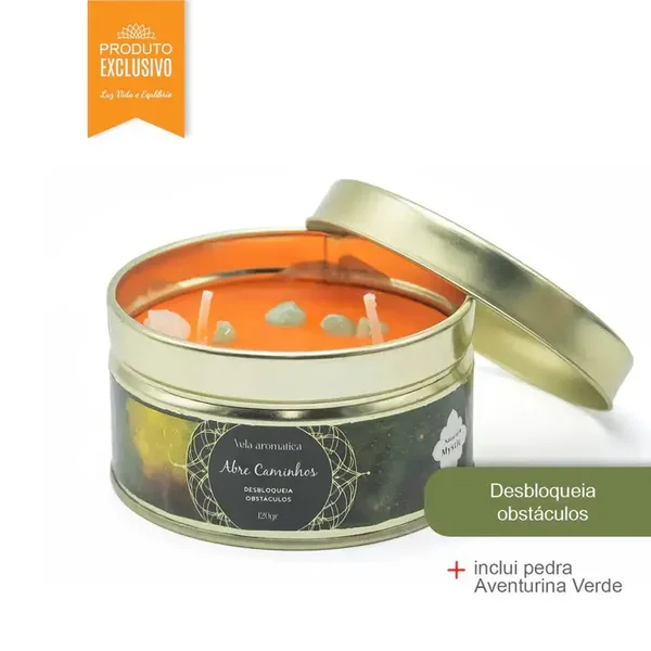 Natural Mystic Opent Wegen Kaars met Halfedelstenen 120g – Esoterica Arte