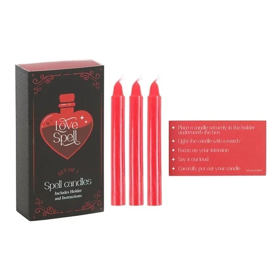 Set van 3 Love Spell-kaarsen in een doos