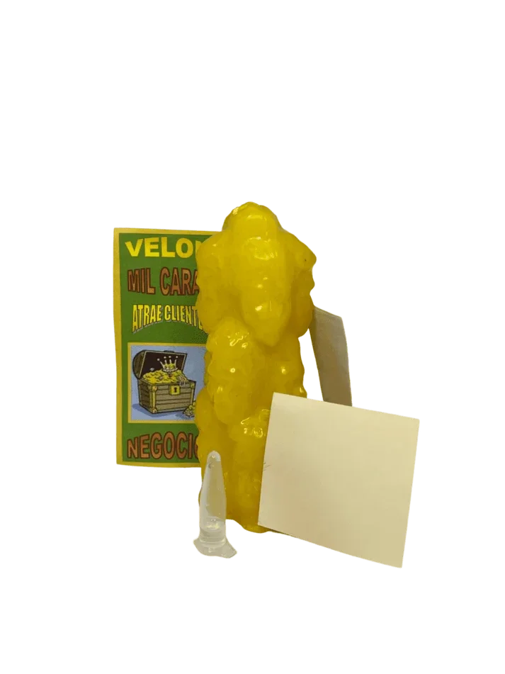 Velón Mil Caras Amarillo – Gele Kaars voor Succes & Mentale Helderheid