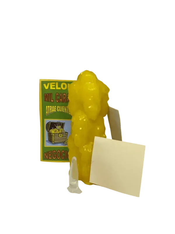 Velón Mil Caras Amarillo – Gele Kaars voor Succes & Mentale Helderheid