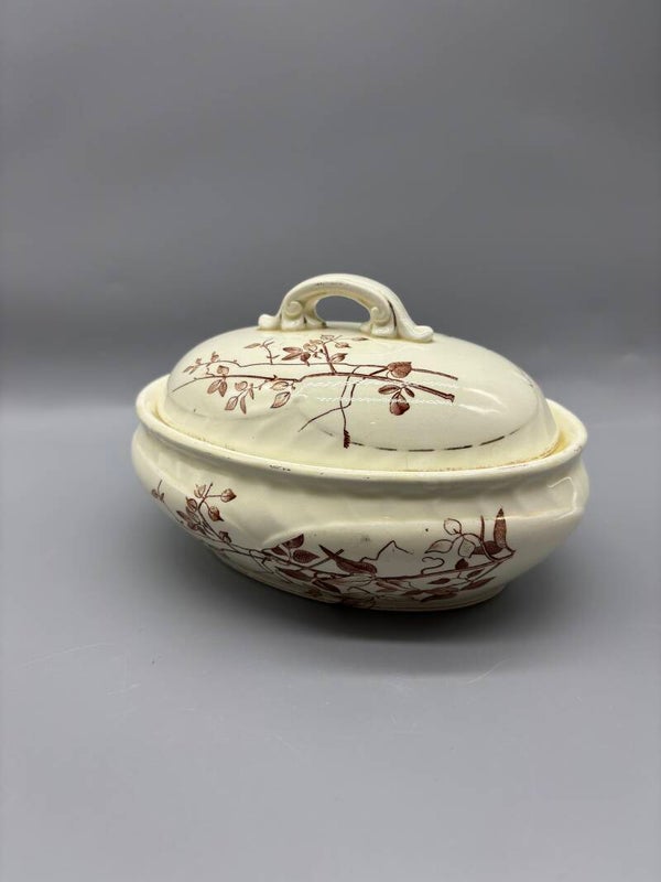 Antiek dekselschaaltje Societe Ceramique 4 Saisons