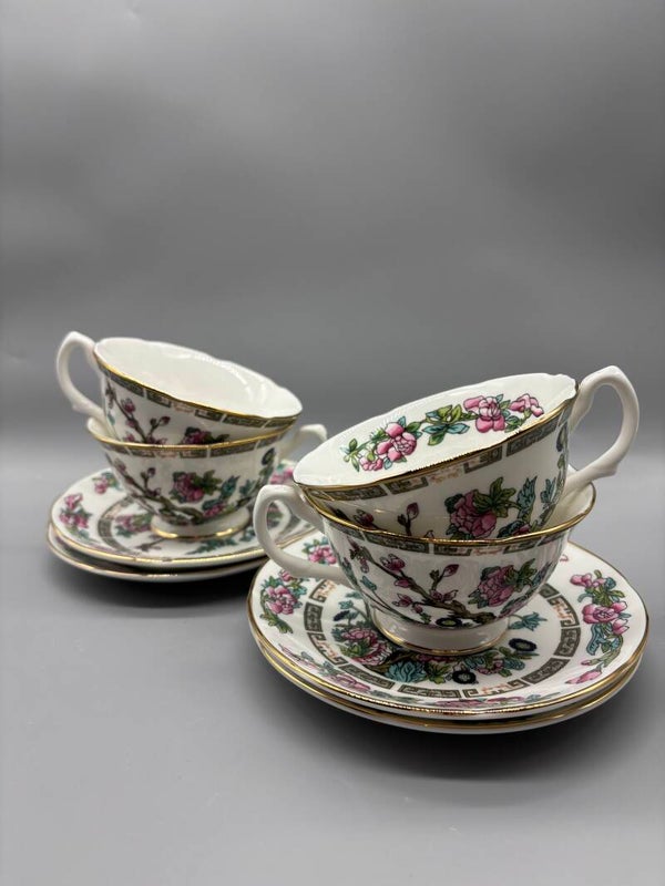 Set Royal Grafton DE Indian Tree Theekop en schotel 8 delig 50's