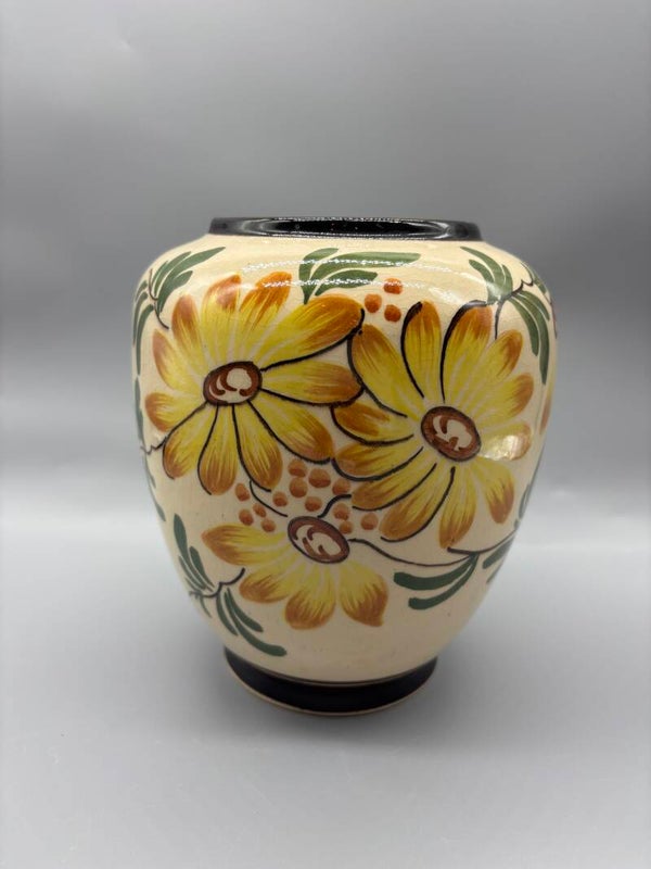 Gouda Plateel Vaas Zonnebloem