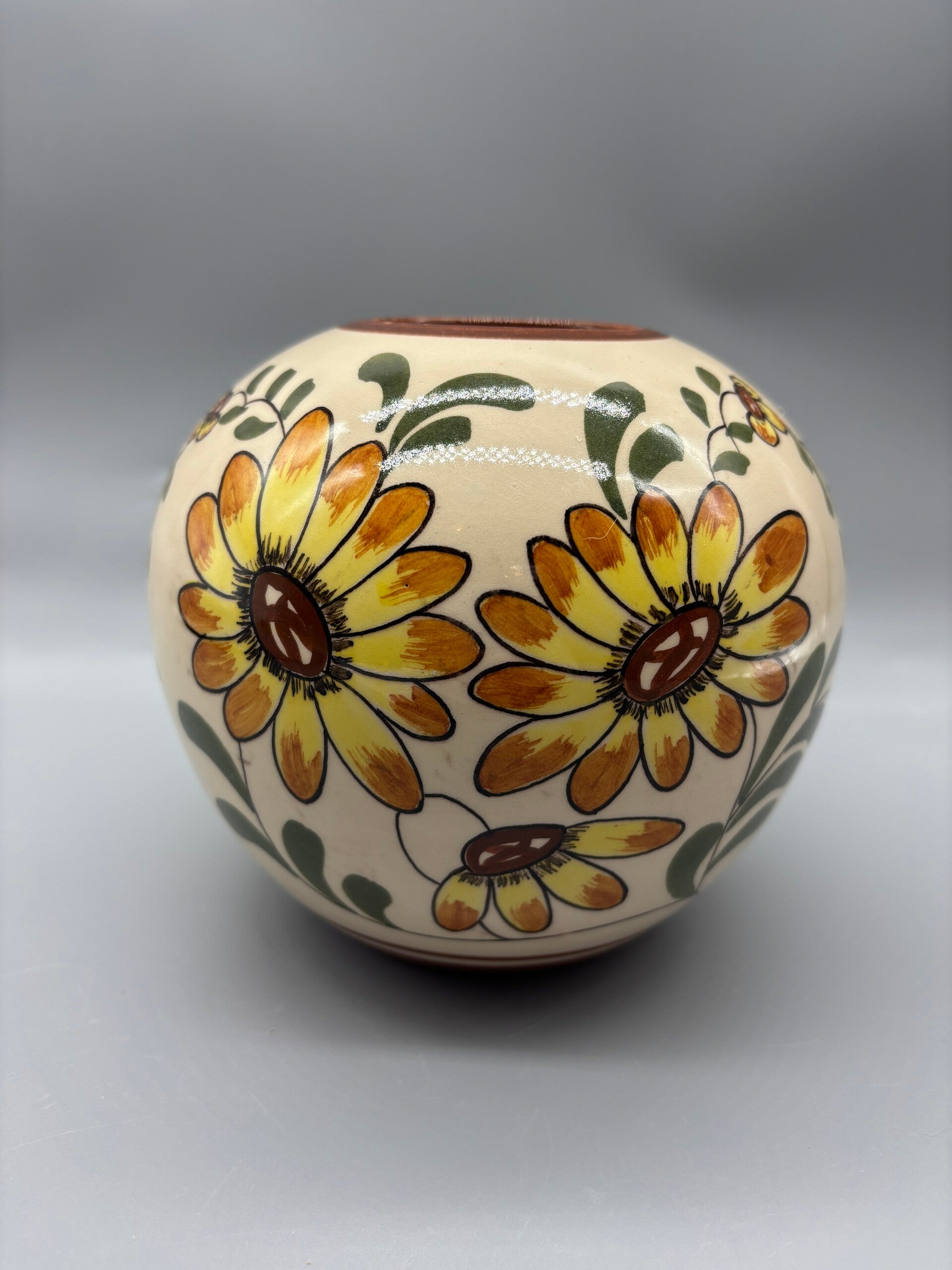 Gouda Plateel bolvaas Zonnebloem