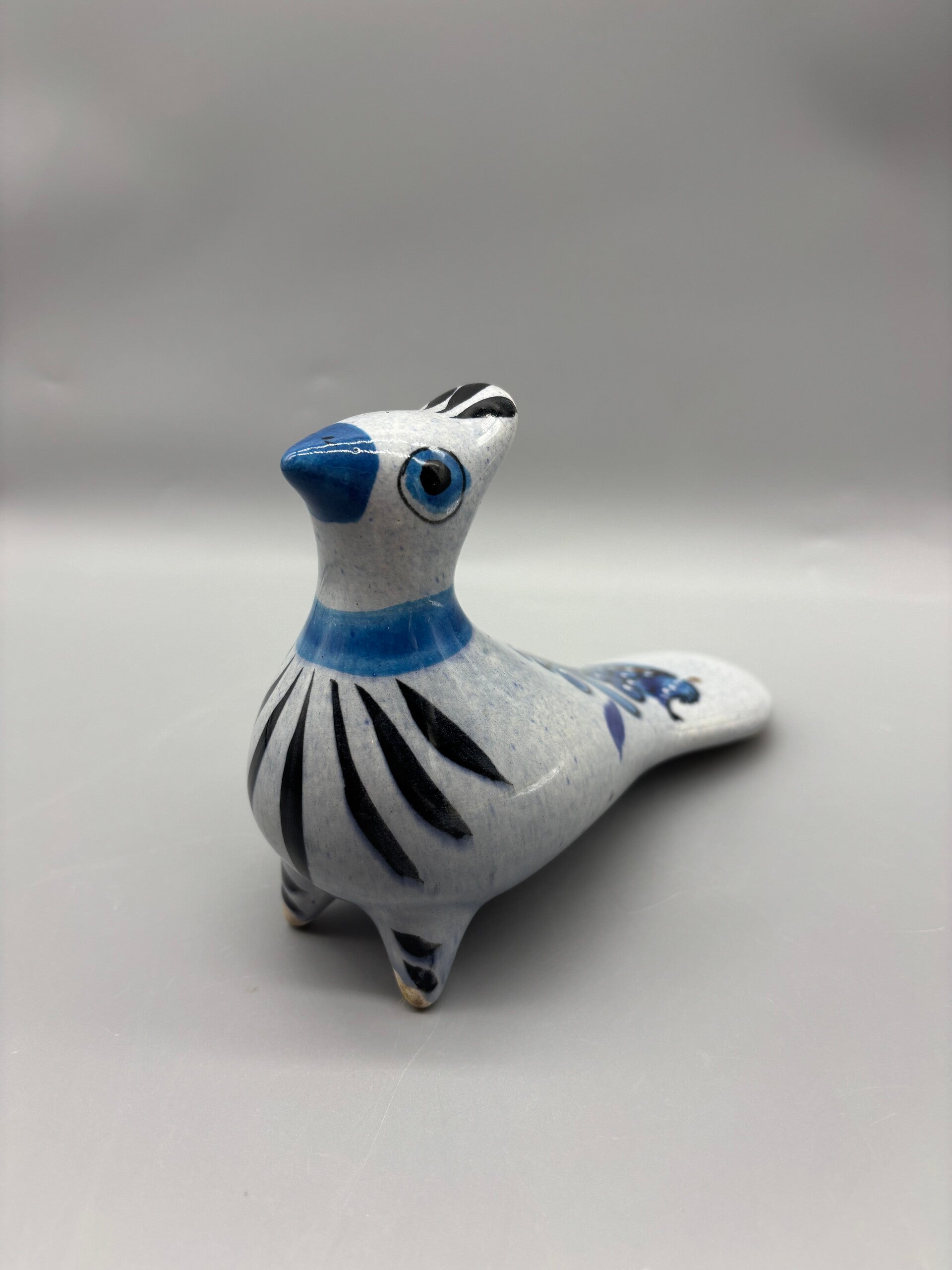 Vintage Tonala Vogel Blauw Mexico