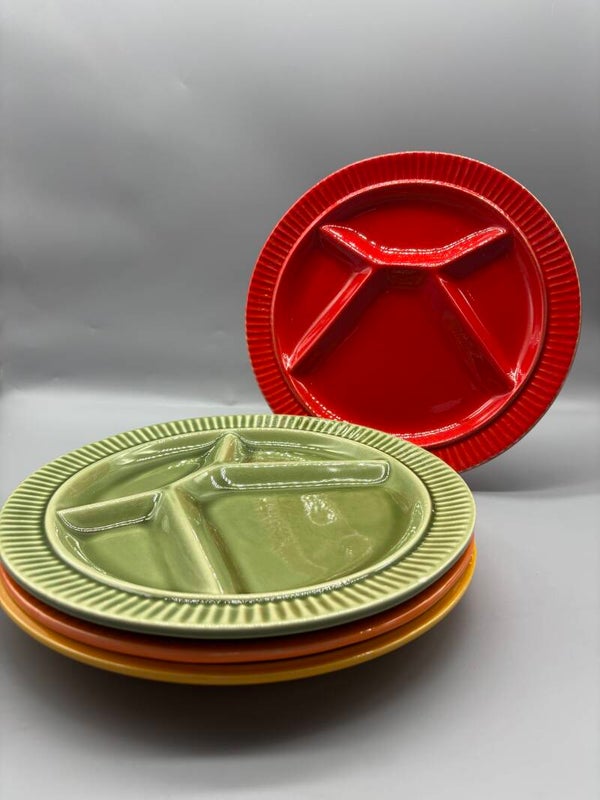 Set Vintage Monkey Plates Fondueborden 70´s 4 stuks