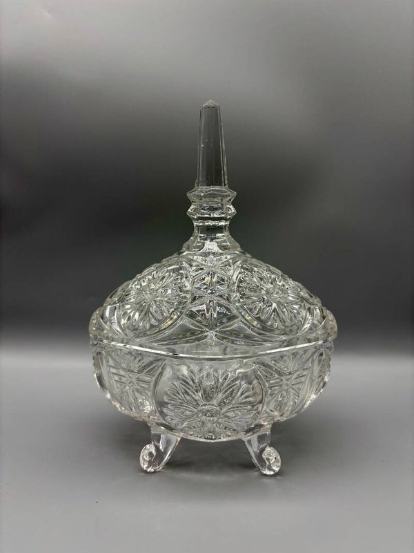 Vintage kristalglas Bonbonnière