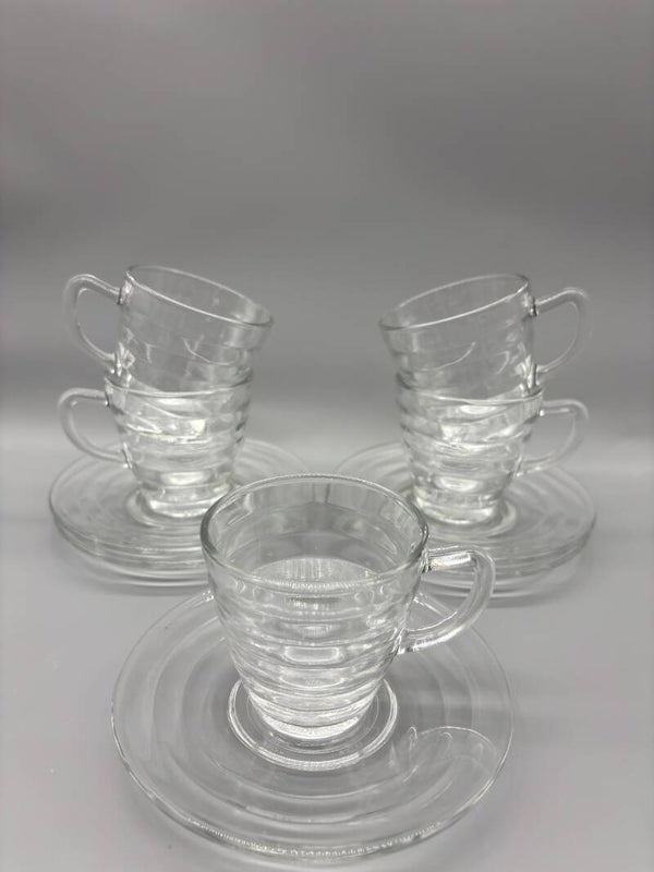 Set glazen kop en schotels Bormioli Rocco 10 delig