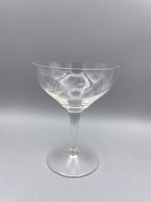 Vintage gegraveerde kristallen coupe