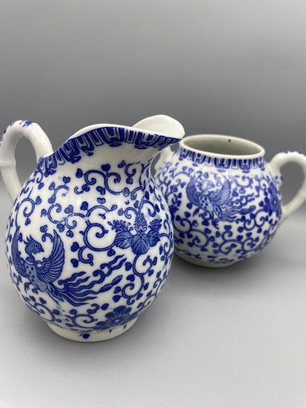 Japans Phoenix eierschaal porselein suiker en room set 20's