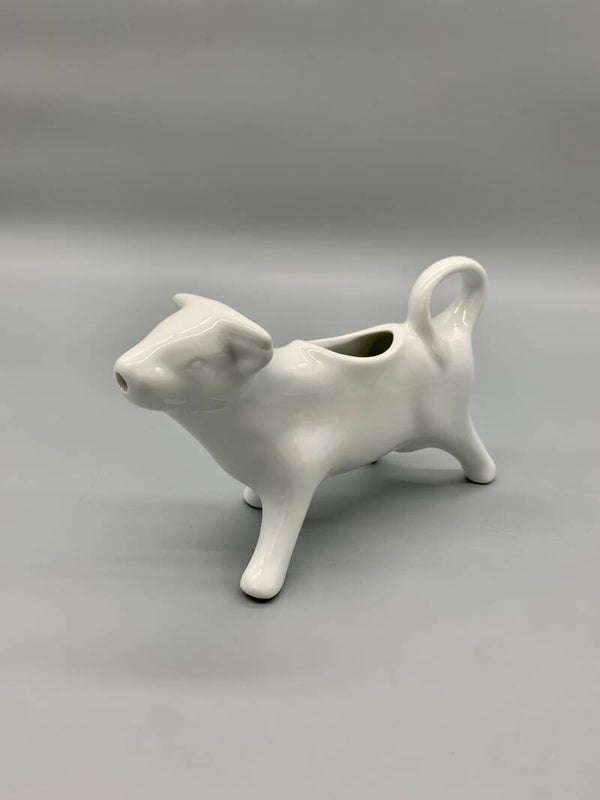 Roomkannetje keramiek koe wit