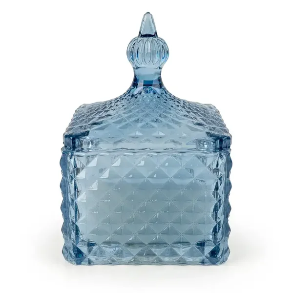 Square Embossed Candle Jar – Tianshui Blue