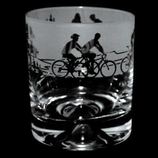 Cycling Scene Whisky Tumbler 10cm