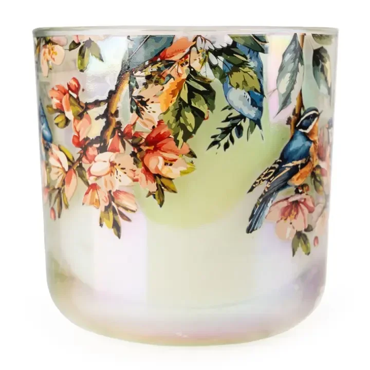 Led Candle Garden Blooms - Green Lustre
