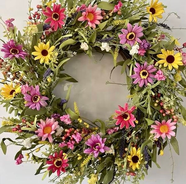 Summer artificial Wreath 60cm