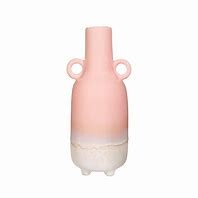 Large Pink Ombre Glaze Ceramic Flower Vase