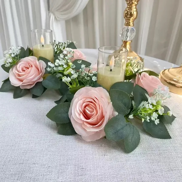 Pink Rose Candle Ring