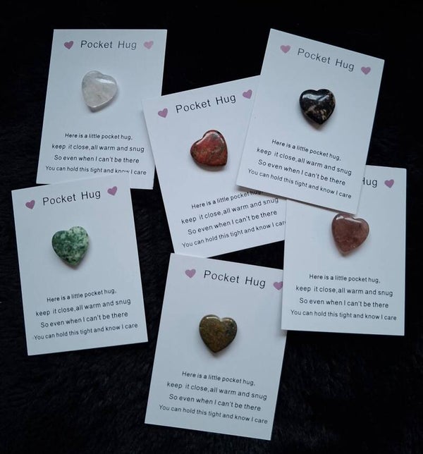 Pocket Hug hart edelsteen