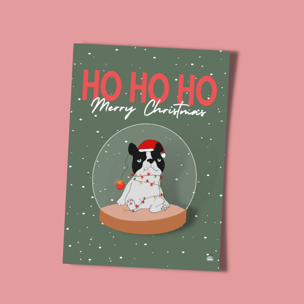 Ho Ho Ho / Hond / Kerstkaart A6