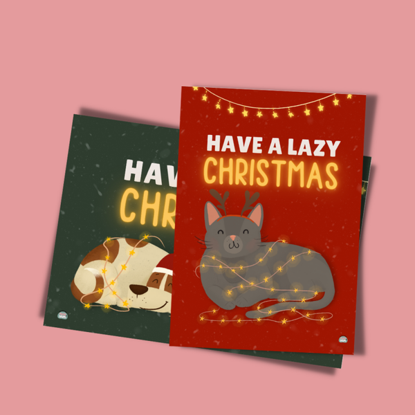 Have a lazy Christmas | Kerstkaarten | 4 stuks A6