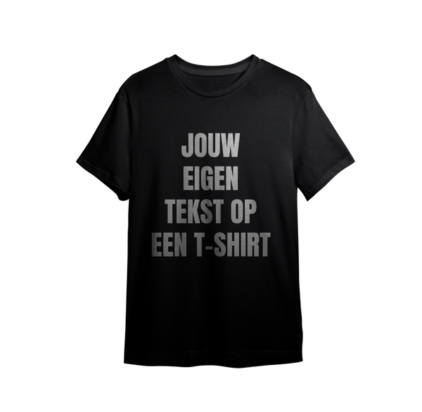 T-shirt met eigen tekst