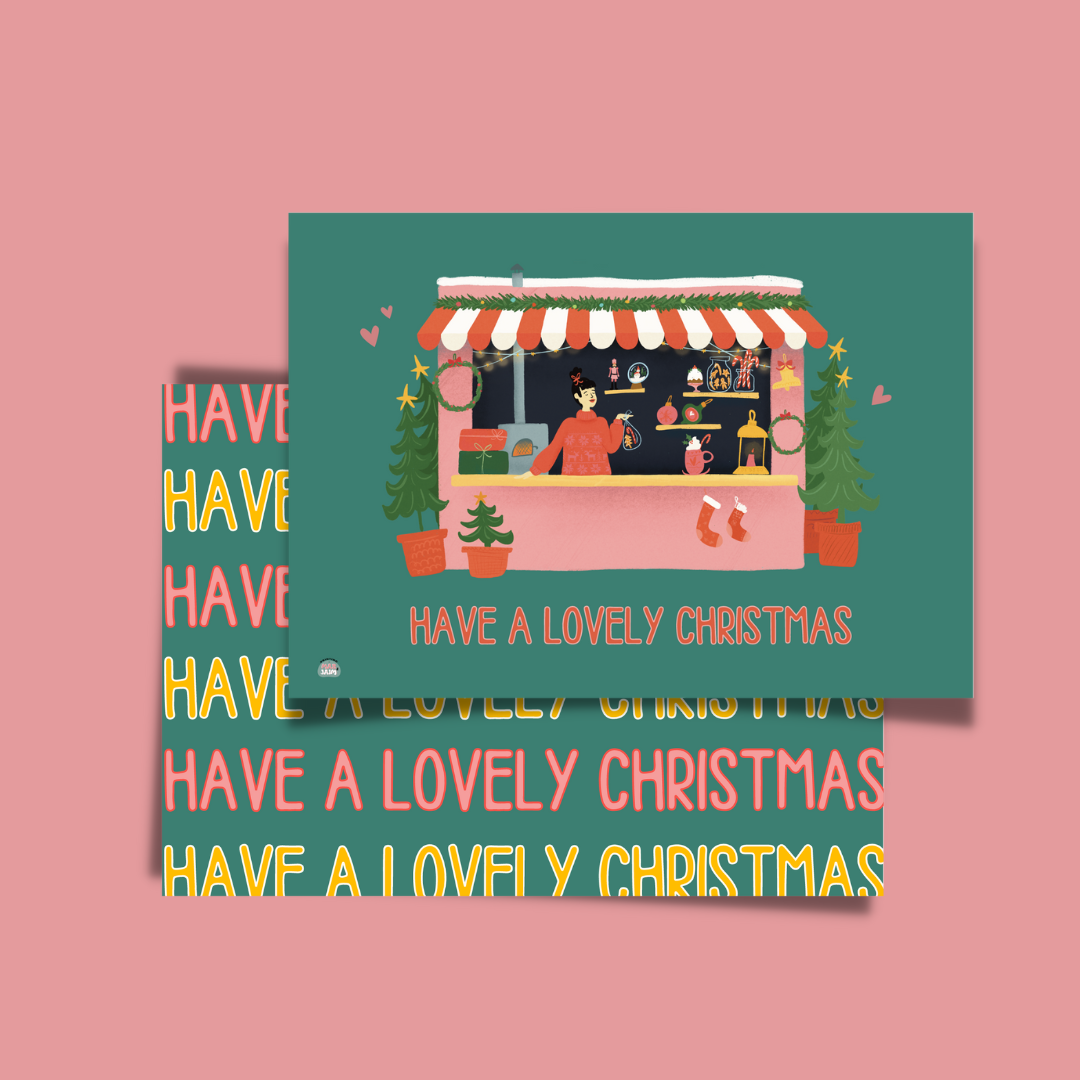 Have a lovely Christmas | Kerstkaarten | 4 stuks A6