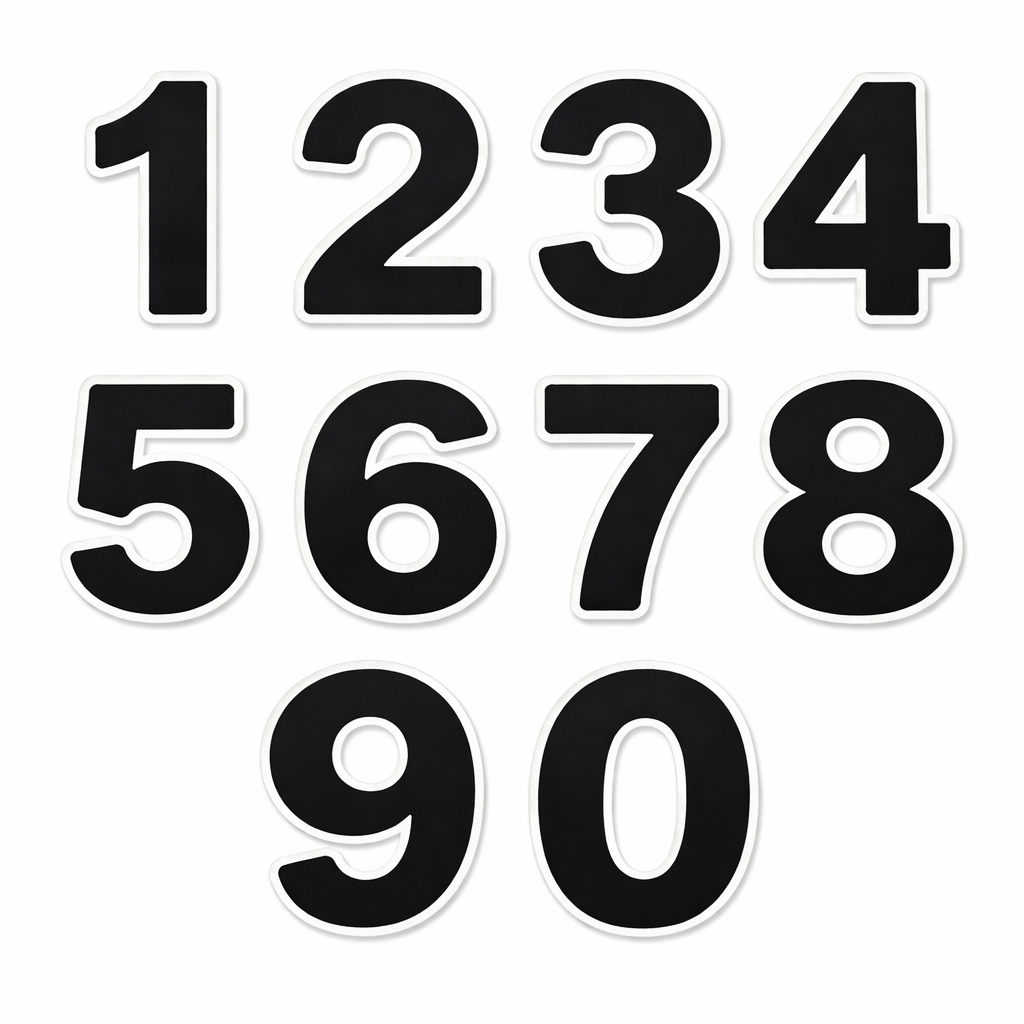 Cijfer stickers klein
