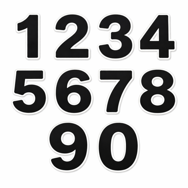 Cijfer stickers groot