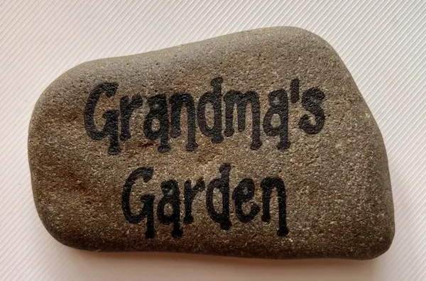 Engraved Natural RIVER STONE - Grandma's Garden / Grandad’s Garden
