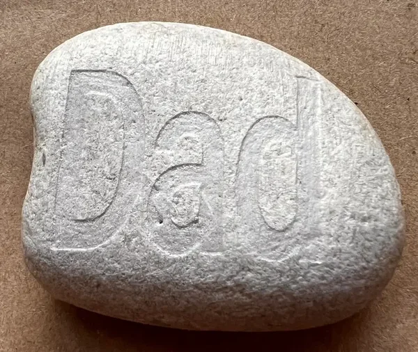 Engraved Natural River Stone - DAD