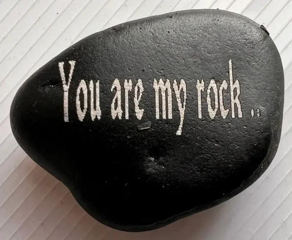 PERSONALISED Engraved Natural River Stone - You Are My Rock ..