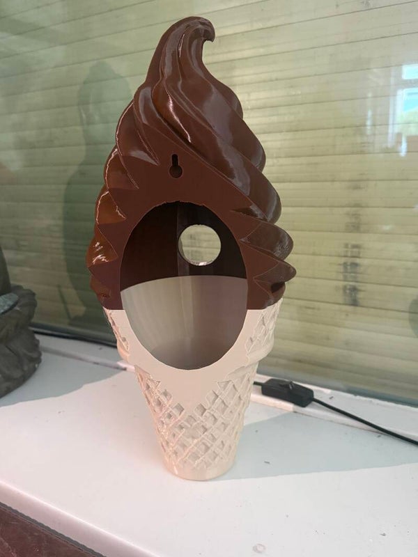 3d geprint vogelhuisje ijsje