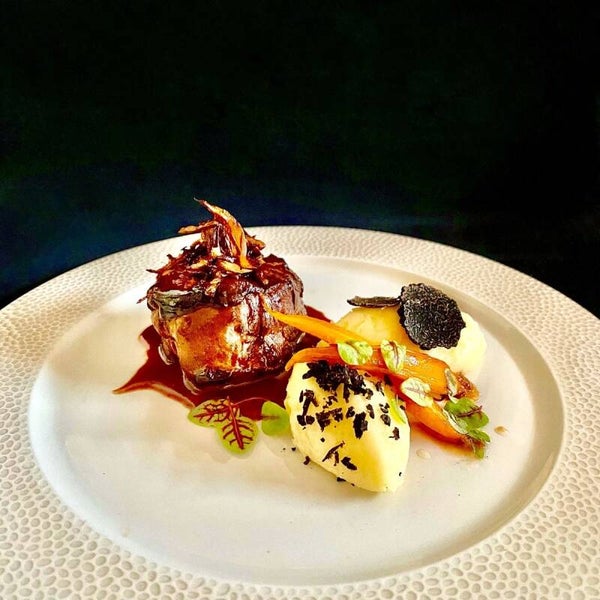 Pavé de veau et son jus à la truffe