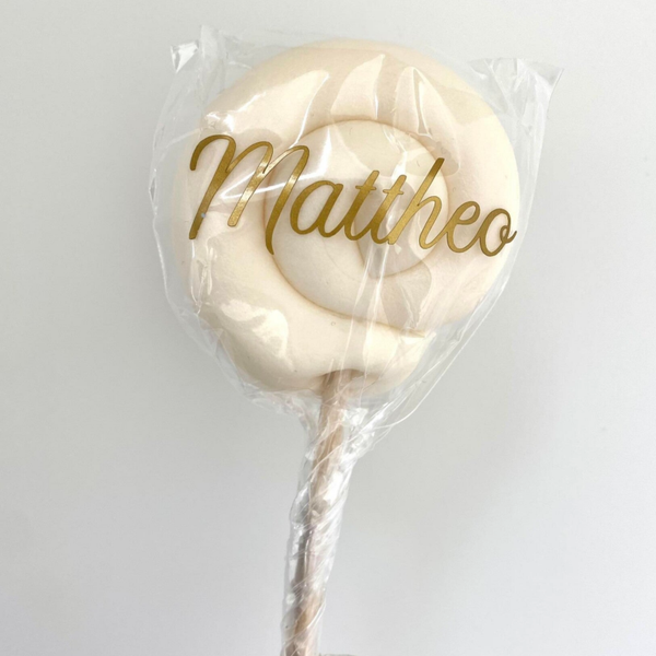 Swirl lolly wit - 5 stuks