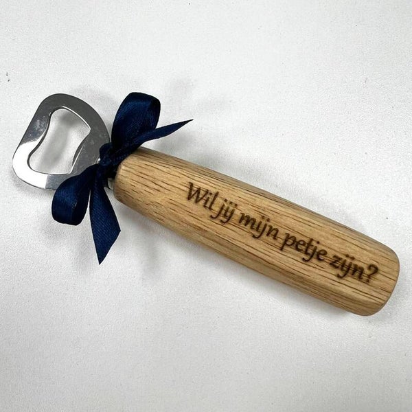 Flessenopener met vraag