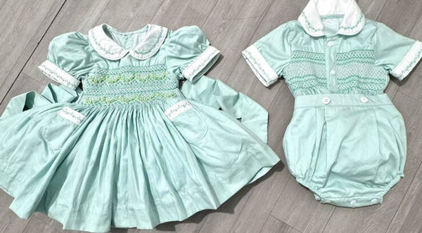 Girls & boys matching smock