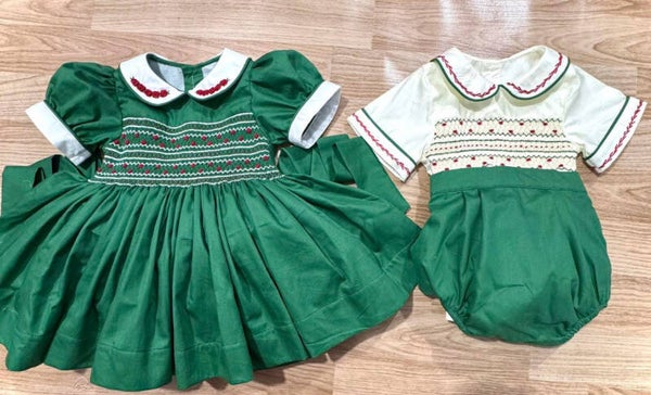 Girls & boys matching smock