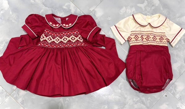 Girls & boys matching smock