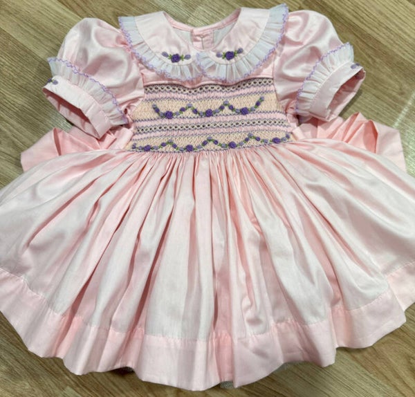 Smocked dress pinks