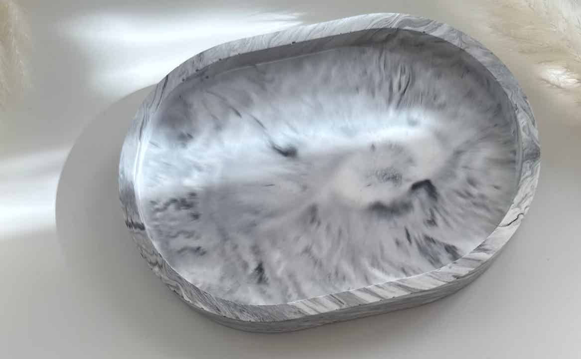 Ovaal Marmer | Medium / Large | licht/donker