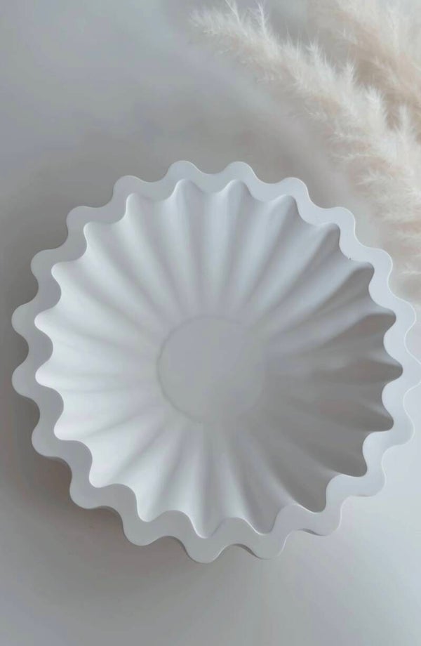 Flower schaal | wit/creme