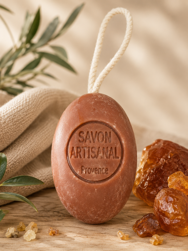 Savon Savonitto Ovale Sur Corde Musc, Myrrhe & Ambre 200g