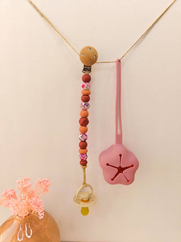 Attache-tétine "Summer Rose"