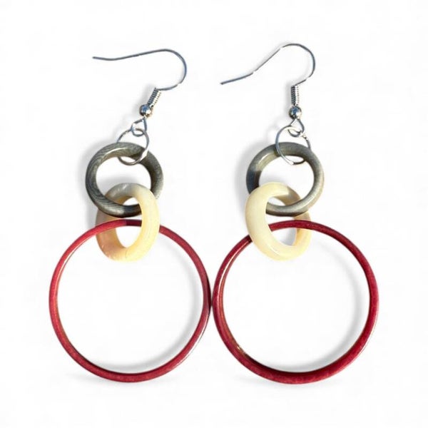 Tagua Ring Earrings