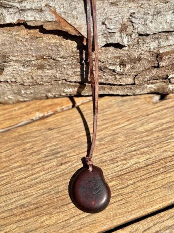 Brown Natural Tagua Pendant